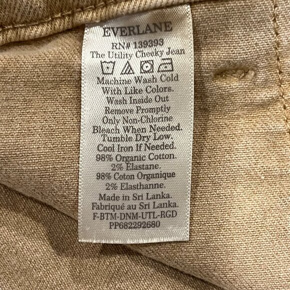 Everlane Utility Cheeky Jean, Organic Cotton, Tan, 31 - Picture 4 of 11
